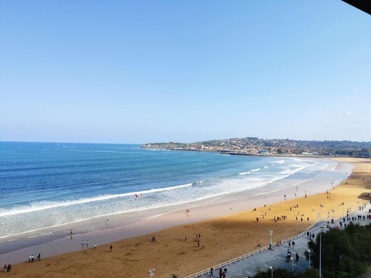 Apartamento Ezcurdia 22 Playa De San Lorenzo Primera Linea Gijón Eksteriør billede